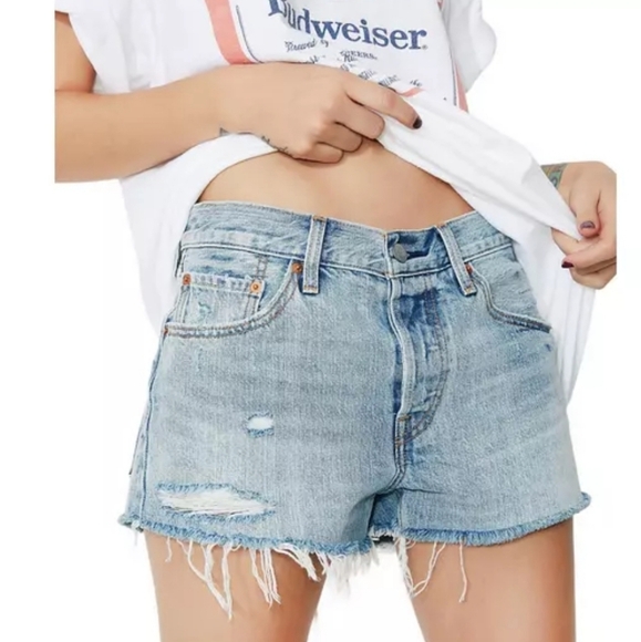Levi's Premium Distressed Cutoff Shorts size 29 - Picture 1 of 8